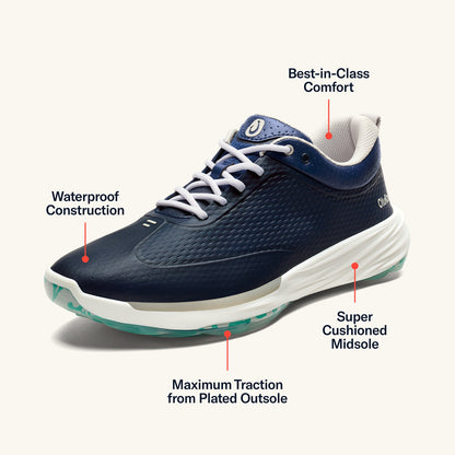 Mākena Men’s Waterproof Golf Shoes - Mood Indigo