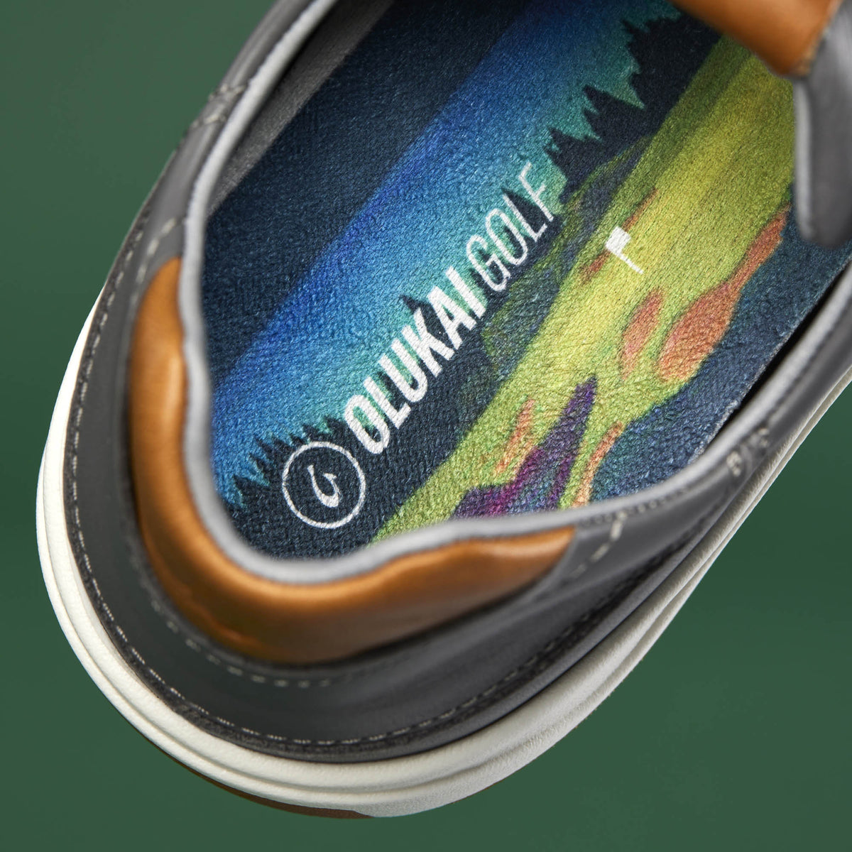 Wai‘alae Men’s Waterproof Leather Golf Shoes - Stone