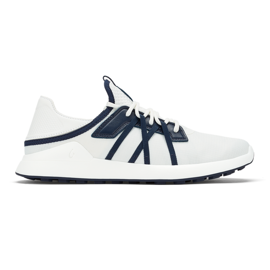 Manele Men’s Breathable Golf Shoes - Bright White / Mood Indigo