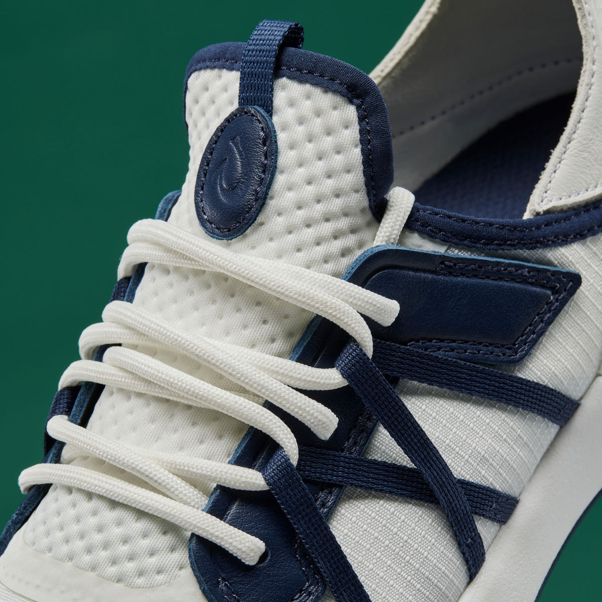 Manele Men’s Breathable Golf Shoes - Bright White / Mood Indigo