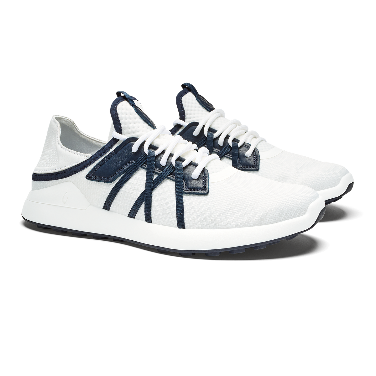 Manele Men’s Breathable Golf Shoes - Bright White / Mood Indigo