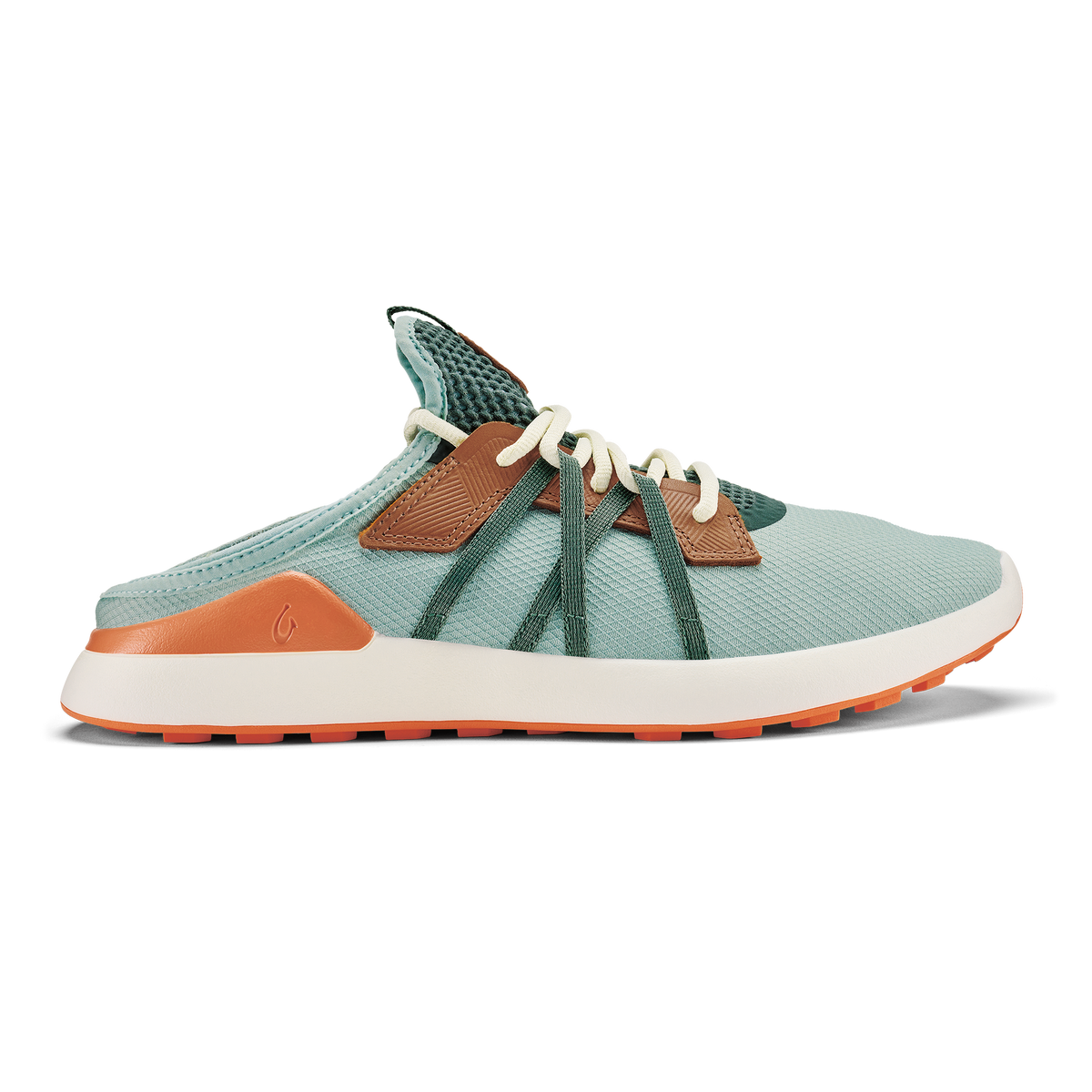 Manele Men’s Breathable Golf Shoes - Pale Moss / Molten Orange