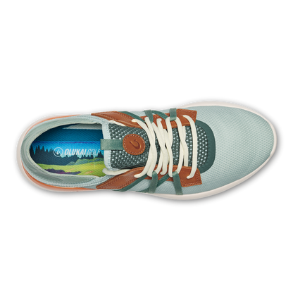 Manele Men’s Breathable Golf Shoes - Pale Moss / Molten Orange