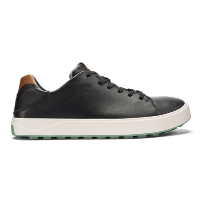 Wai‘alae Men’s Waterproof Leather Golf Shoes - Black