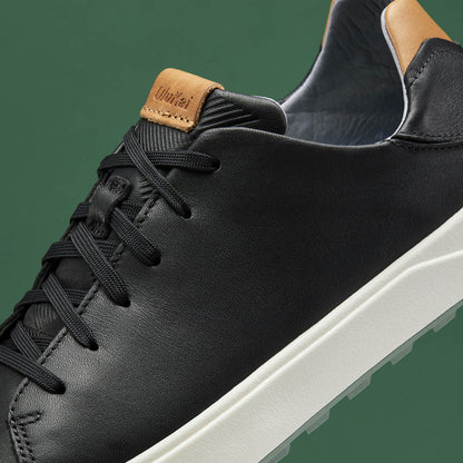 Wai‘alae Men’s Waterproof Leather Golf Shoes - Black