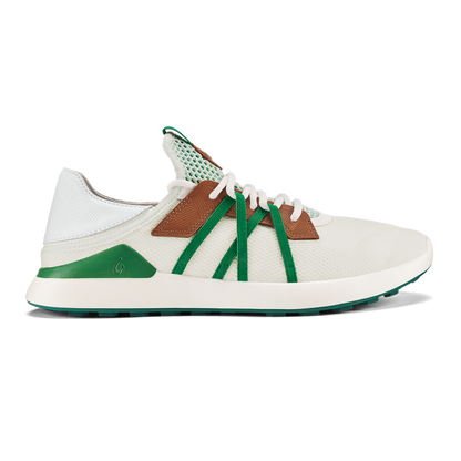 Manele Men’s Breathable Golf Shoes - White / Bamboo