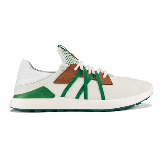 Manele Men’s Breathable Golf Shoes - White / Bamboo