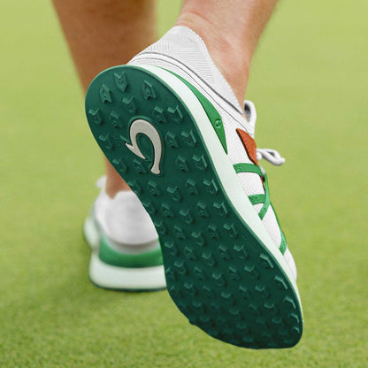Manele Men’s Breathable Golf Shoes - White / Bamboo