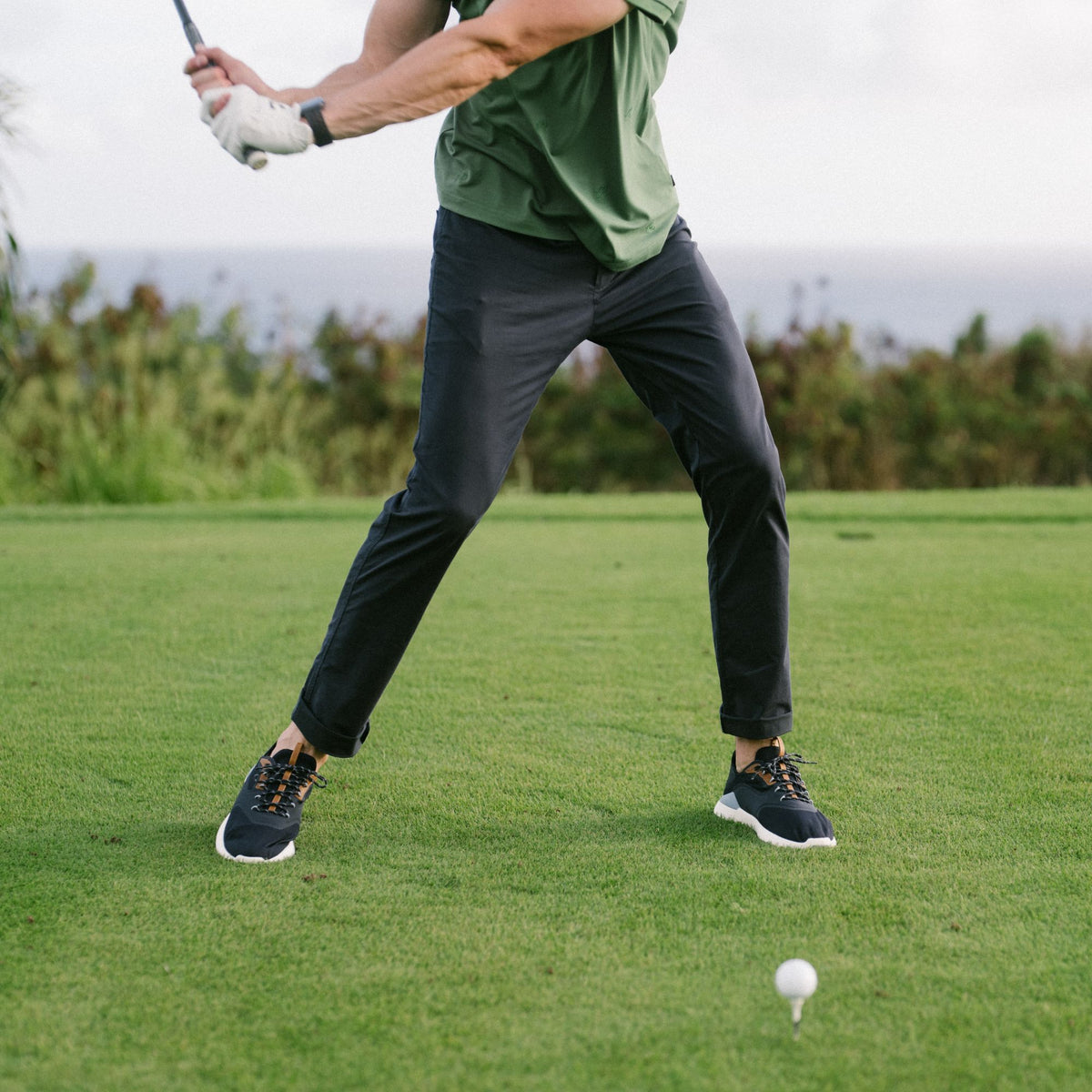 OluKai Kā‘anapali Men’s Golf Shoe - Pavement / Vintage Blue
