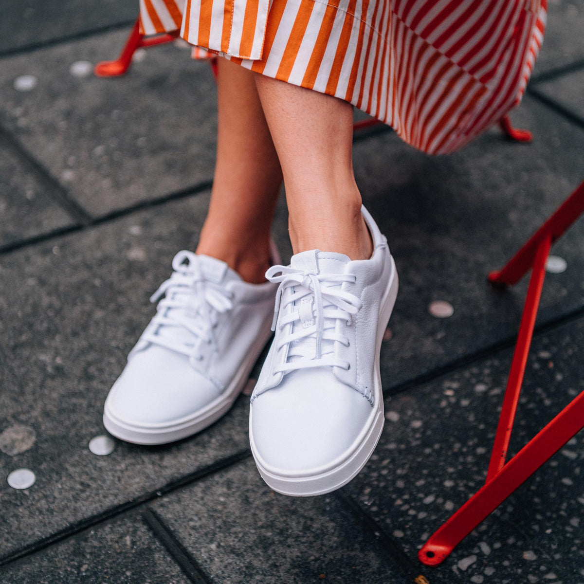 Pehuea Lī ‘Ili Women's Leather Sneakers - White