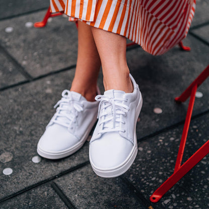 Pehuea Lī ‘Ili Women's Leather Sneakers - White