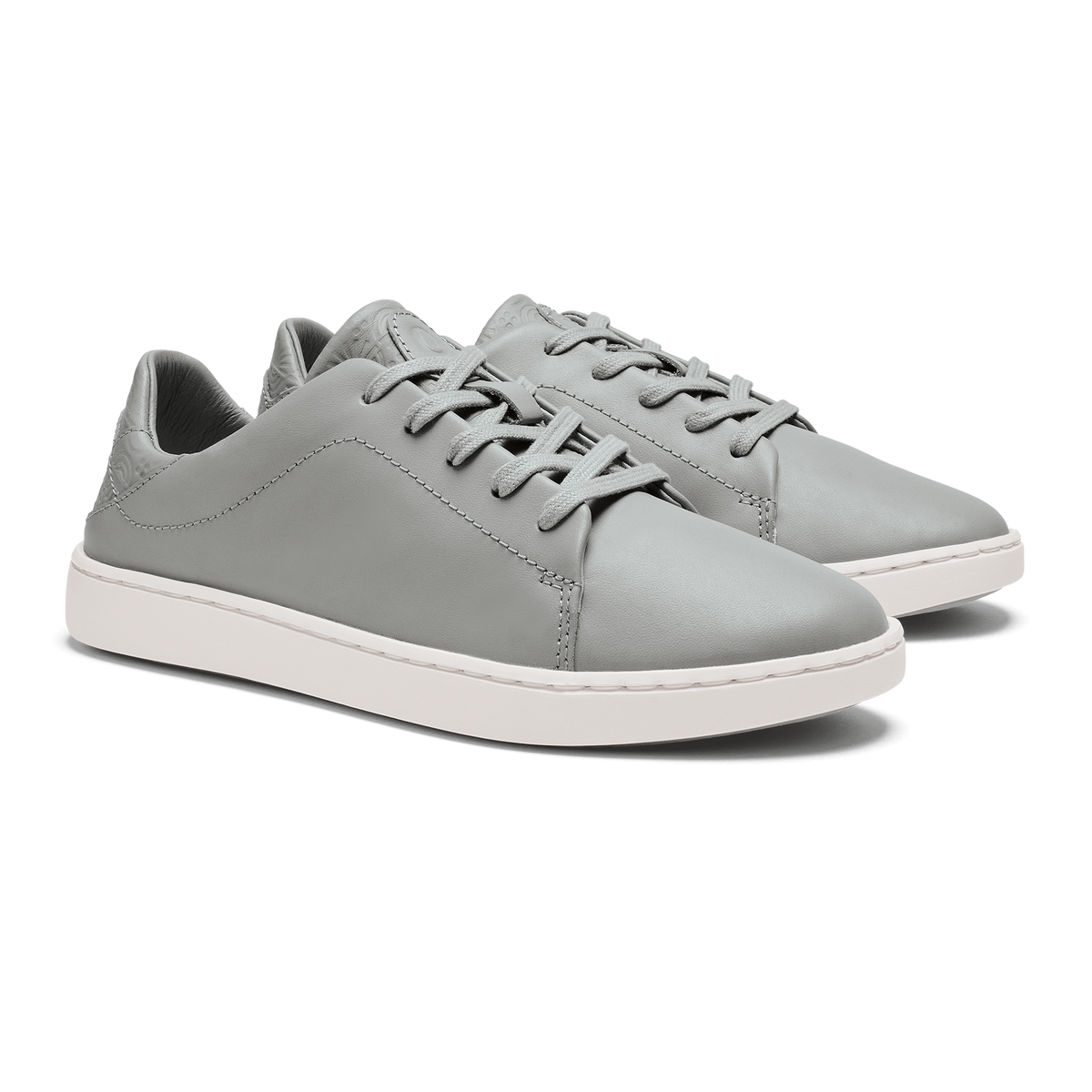 Pehuea Lī ‘Ili Women's Leather Sneakers - Ash