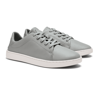 Pehuea Lī ‘Ili Women's Leather Sneakers - Ash
