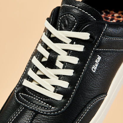 Hā‘upu Women’s Leather Sneakers - Onyx