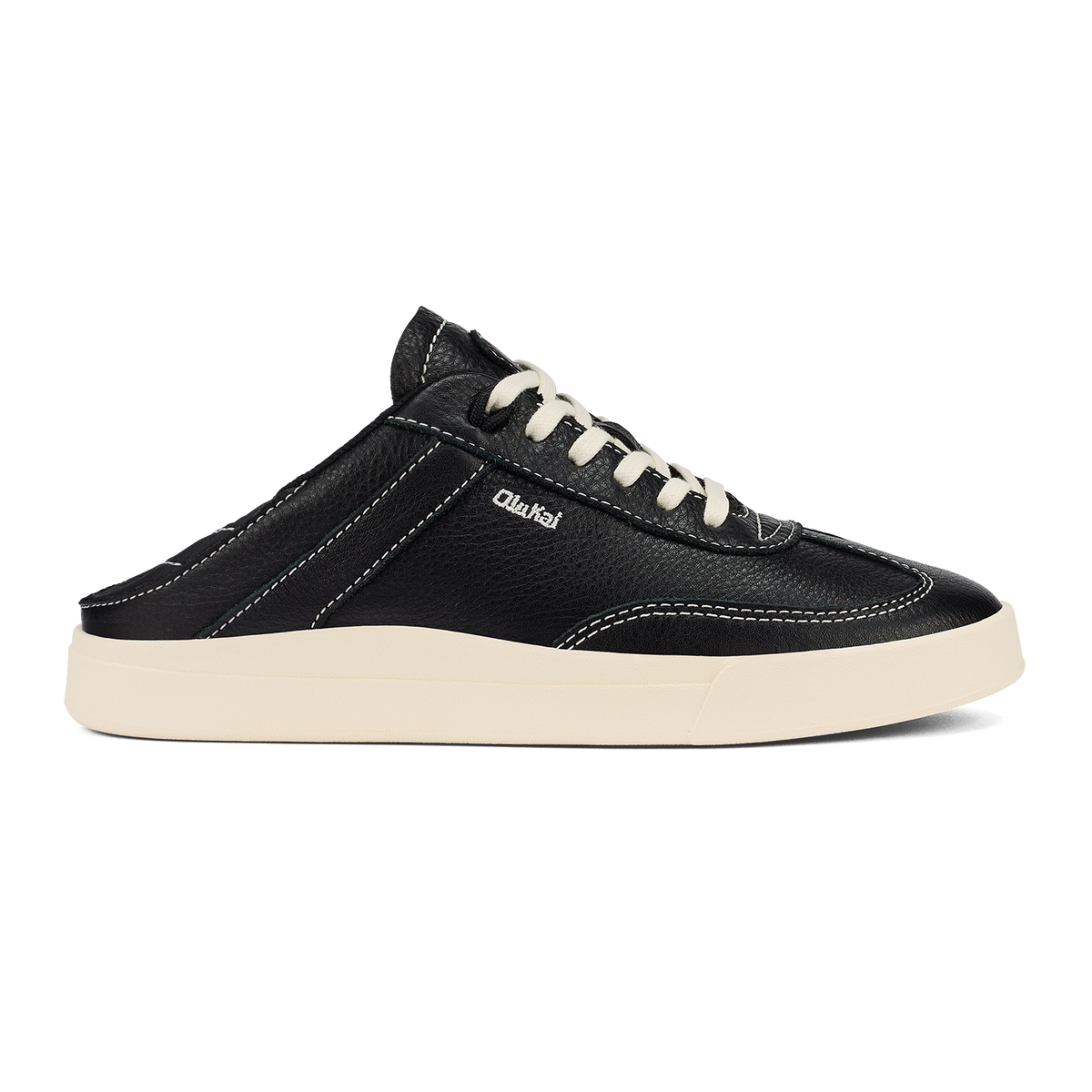 Hā‘upu Women’s Leather Sneakers - Onyx