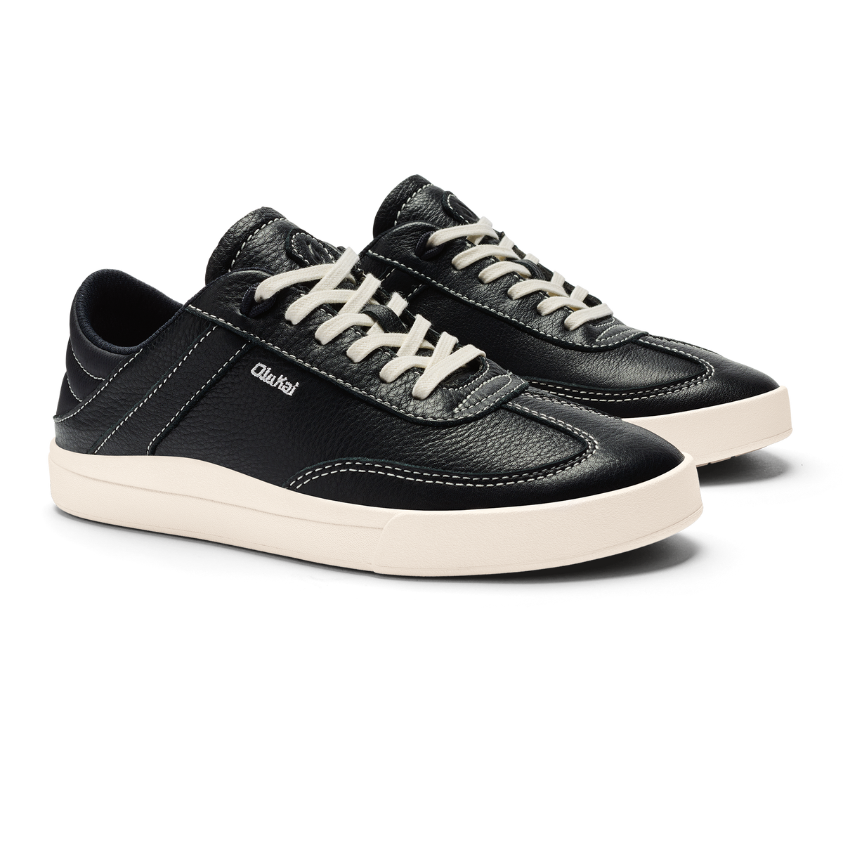 Hā‘upu Women’s Leather Sneakers - Onyx