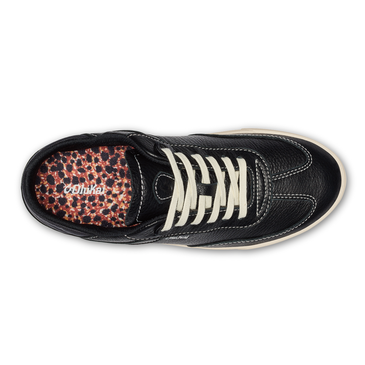 Hā‘upu Women’s Leather Sneakers - Onyx