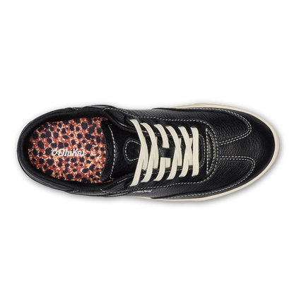 Hā‘upu Women’s Leather Sneakers - Onyx