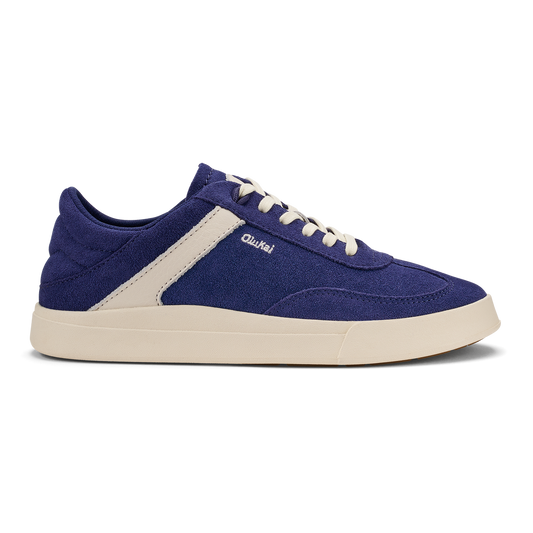 Hā‘upu Women’s Leather Sneakers - Navy / Off White