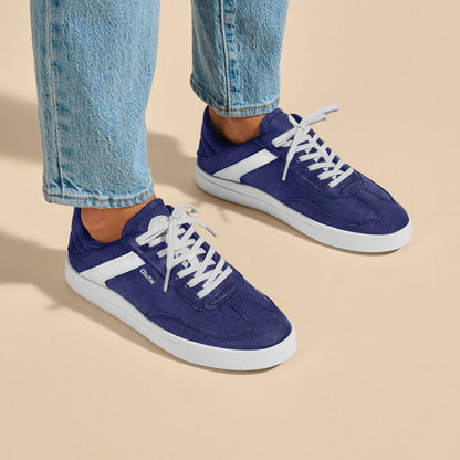 Hā‘upu Women’s Leather Sneakers - Navy / Off White