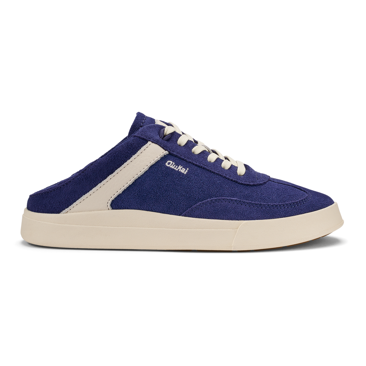 Hā‘upu Women’s Leather Sneakers - Navy / Off White