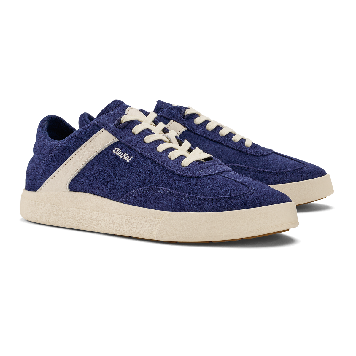 Hā‘upu Women’s Leather Sneakers - Navy / Off White