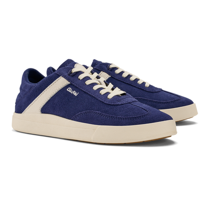 Hā‘upu Women’s Leather Sneakers - Navy / Off White