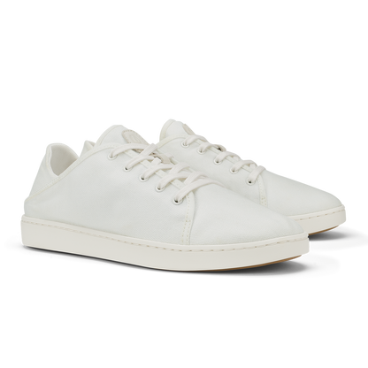 OluKai Pehuea Lī Canvas Women's Sneakers - Bright White