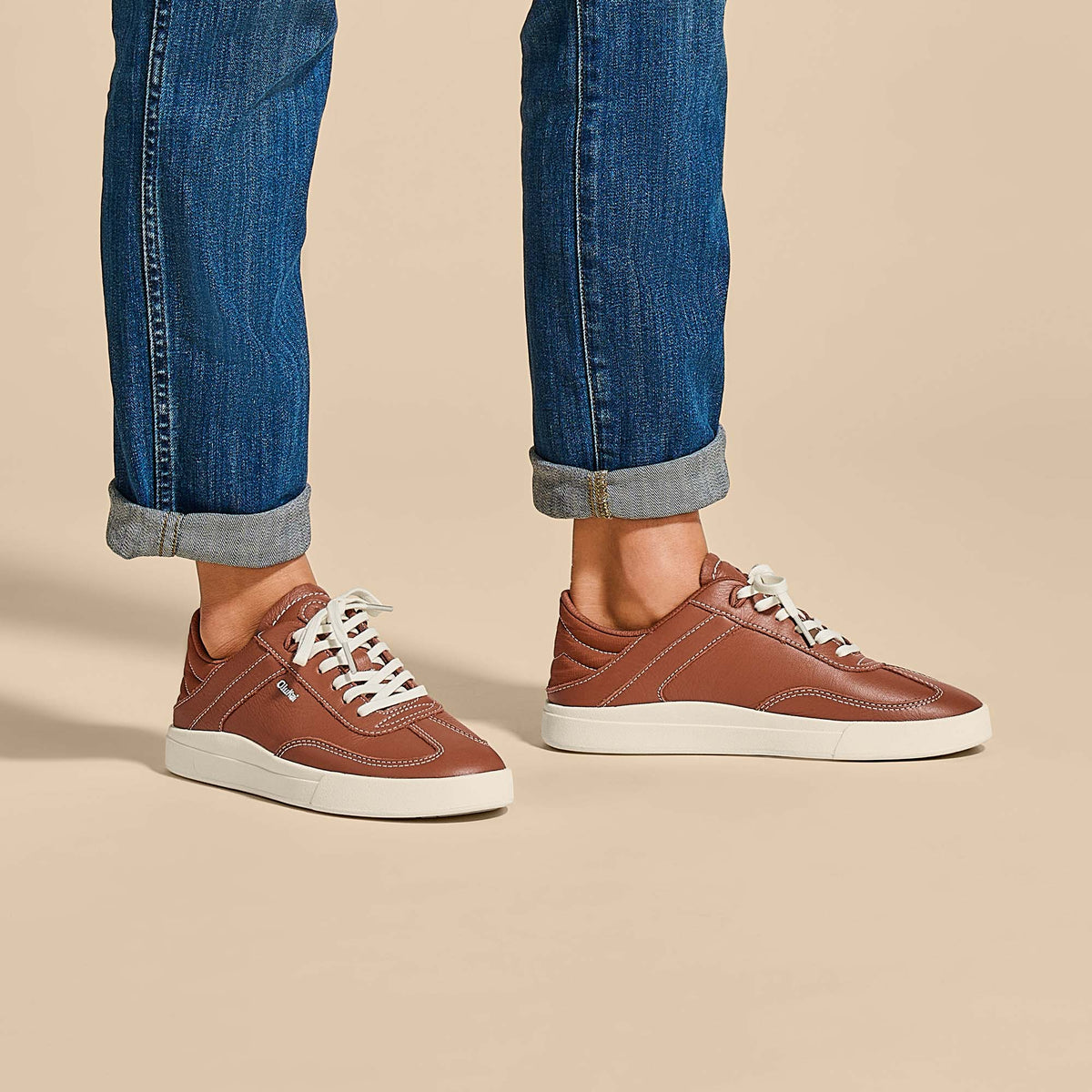 Hā‘upu Women’s Leather Sneakers - Fox
