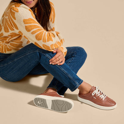 Hā‘upu Women’s Leather Sneakers - Fox