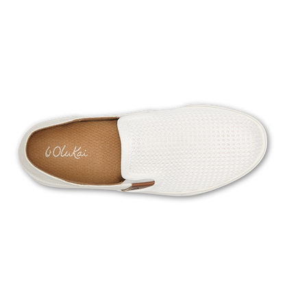 Pehuea Women's Breathable Slip-On Sneakers - Bright White