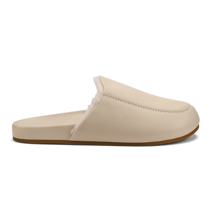 Kōnea Women’s Leather Slipper Mules - Bone