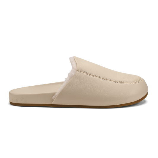 Kōnea Women’s Leather Slipper Mules - Bone