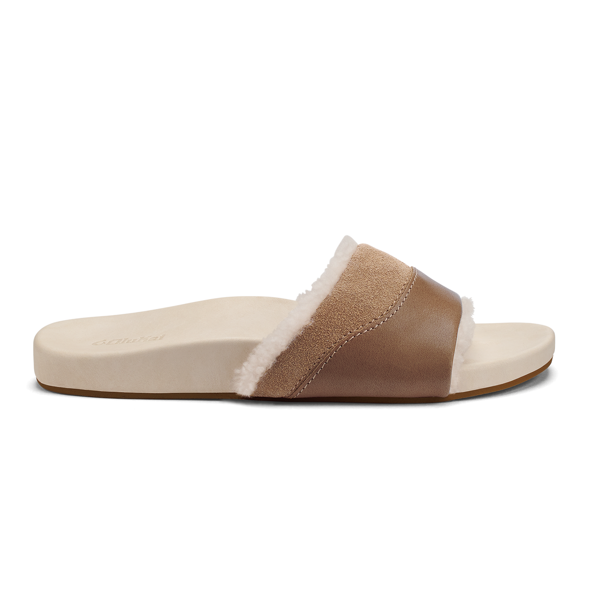 Hō‘ala Slide Women’s Slide Slipper Sandals - Tan / Puka
