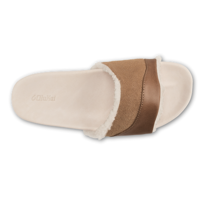 Hō‘ala Slide Women’s Slide Slipper Sandals - Tan / Puka