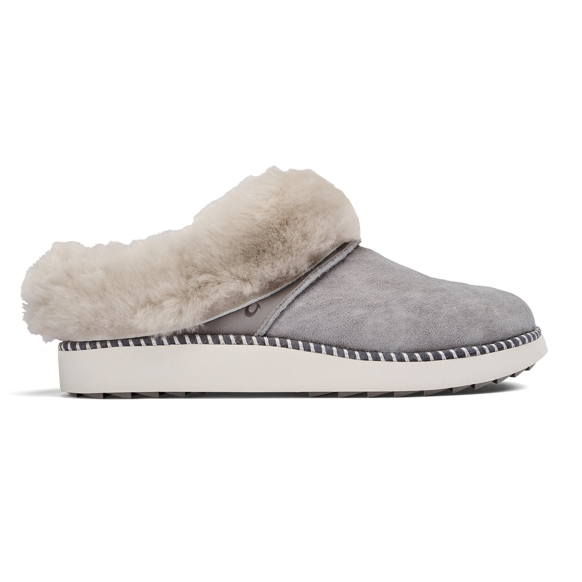 Ku‘i Women’s Fuzzy Slip-On Slippers - Fog