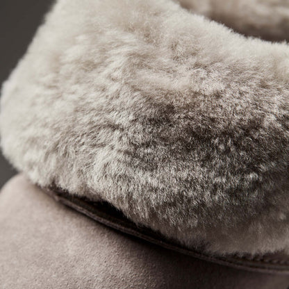 Ku‘i Women’s Fuzzy Slip-On Slippers - Fog