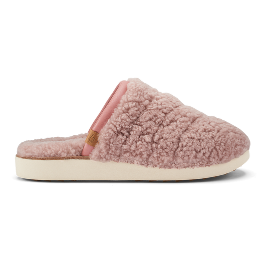 Pūpū Mua Women’s Shearling Mule Slipper - Pink Sea Salt