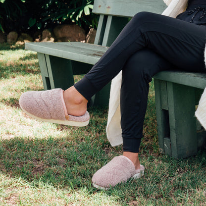 Pūpū Mua Women’s Shearling Mule Slipper - Pink Sea Salt