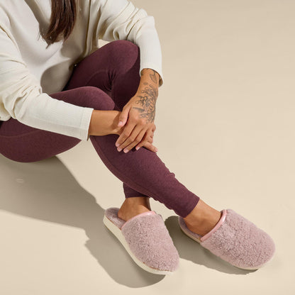 Pūpū Mua Women’s Shearling Mule Slipper - Pink Sea Salt