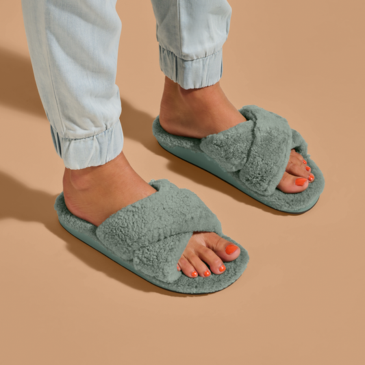 Hila Heu Women’s Slide Slipper Sandals - Muted Green