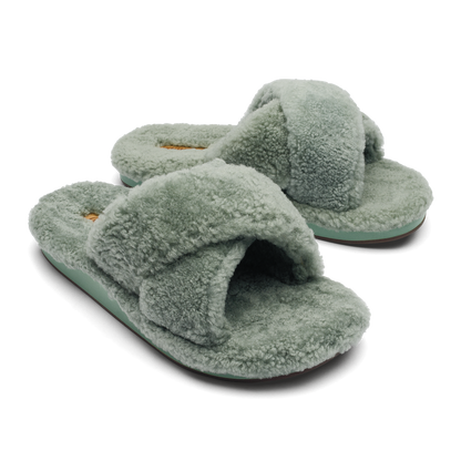 Hila Heu Women’s Slide Slipper Sandals - Muted Green