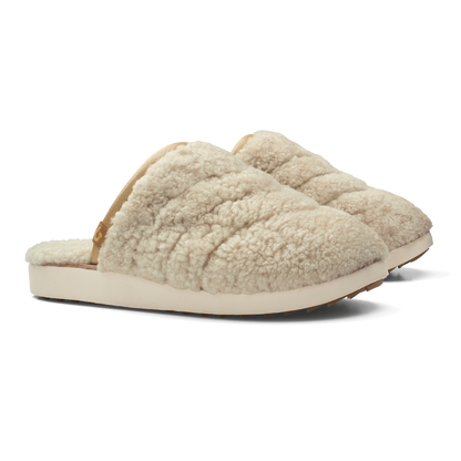 Pūpū Mua Women’s Shearling Mule Slipper - Tapa