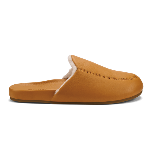 Kōnea Women’s Leather Slipper Mules - Saddle