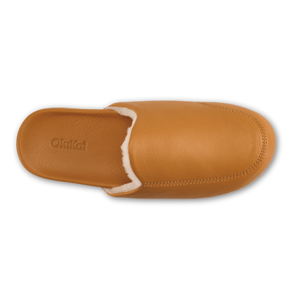 Kōnea Women’s Leather Slipper Mules - Saddle
