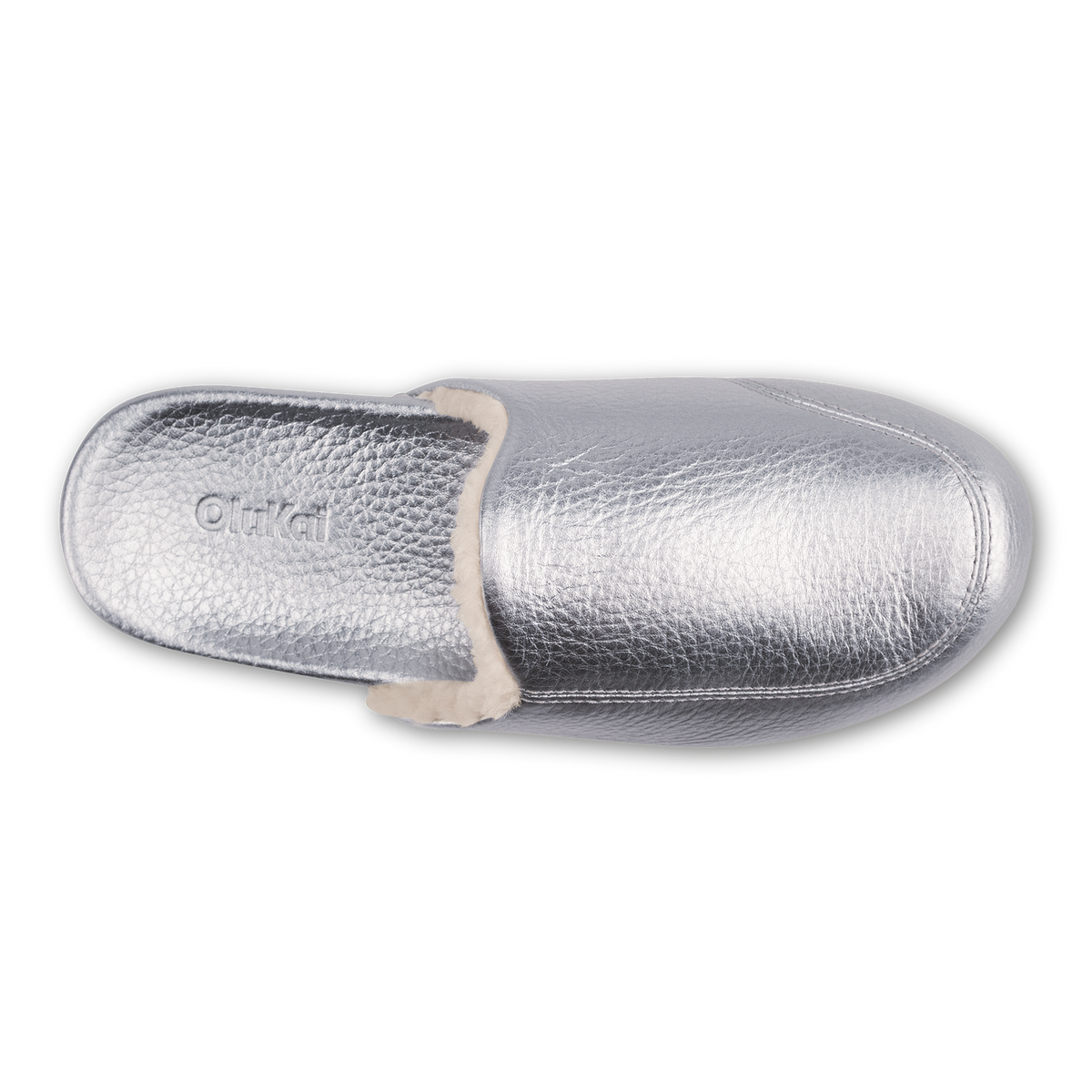 Kōnea Women’s Leather Slipper Mules - Silver