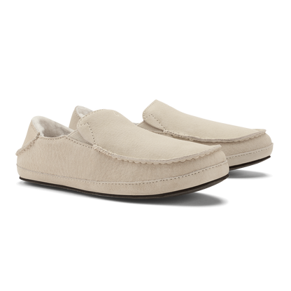 Nohea Women's Leather Slippers - Bone