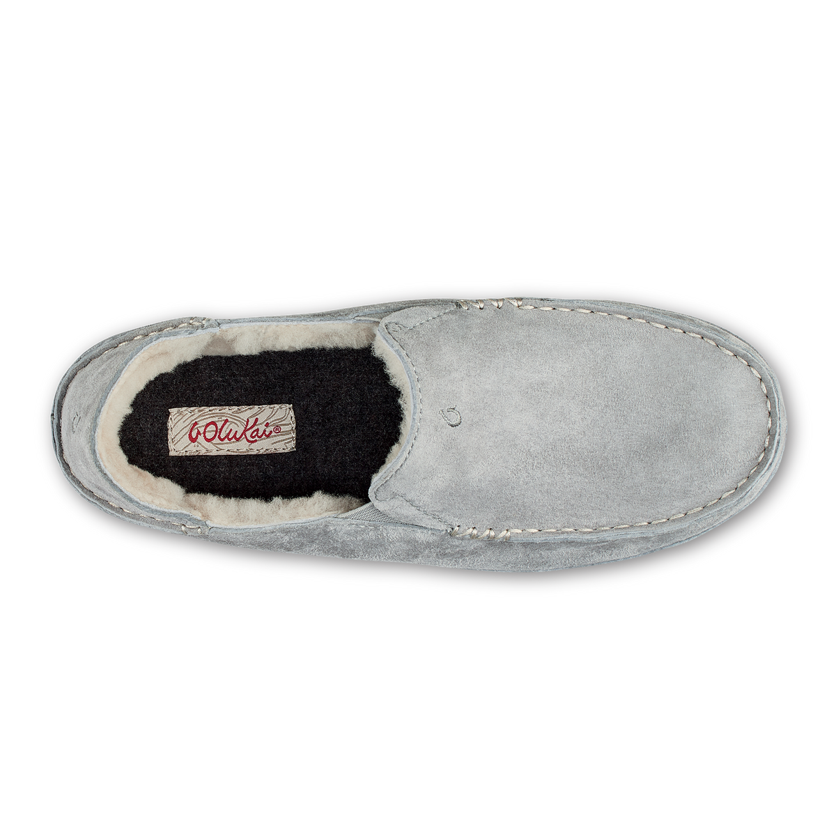 Nohea Women's Leather Slippers - Pale Grey
