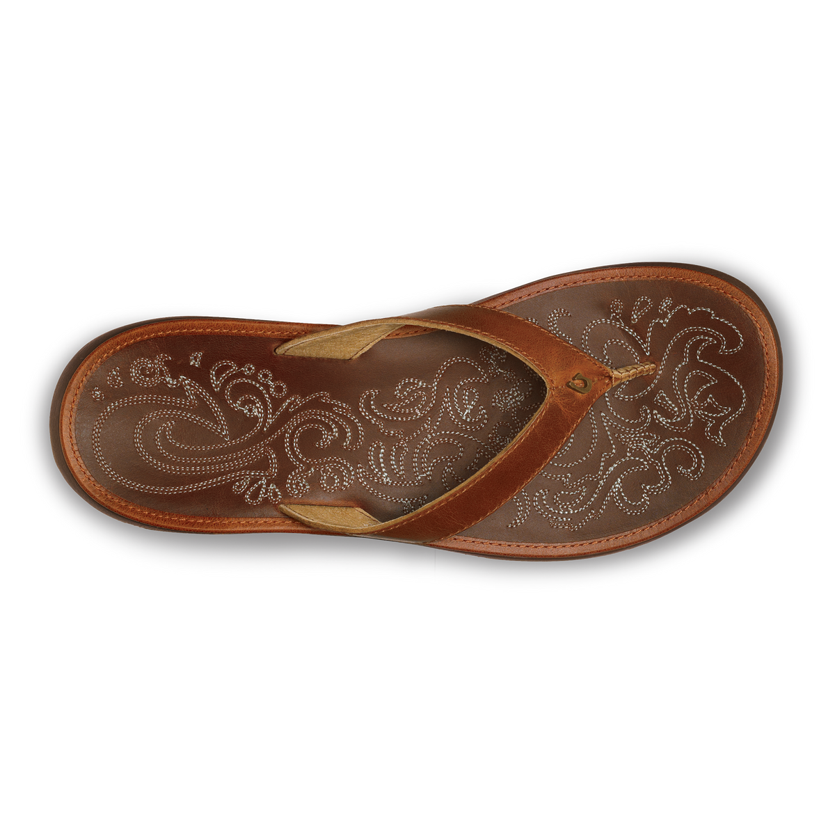 Paniolo Women’s Leather Beach Flip Flops - Natural