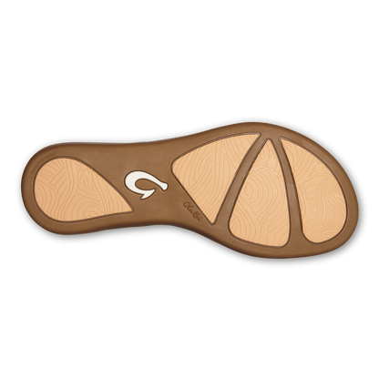 Honu Women’s Leather Sandals - Bright White / Golden Sand